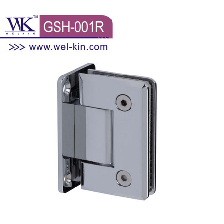 High Quality Brass Satin Nickel 90 Degree Round Shower Hinge (GSH-001R)