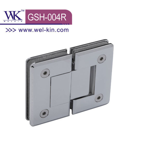High Quality Brass Satin Nickel 90 Degree Round Shower Hinge (GSH-004R)