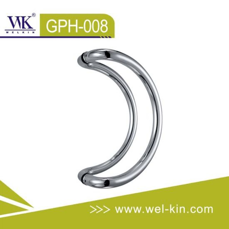 C Shape 304 Stainless Steel Round Tube Shower Door Pull Handle for Glass Door (GPH-008)