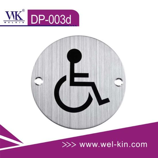 Stainless Steel Door Sign Plate for Handicapped (DP-003D)
