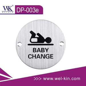 Stainless Steel Stamping Sign Plate for Baby Change Wc Sign Plate(DP-003e)