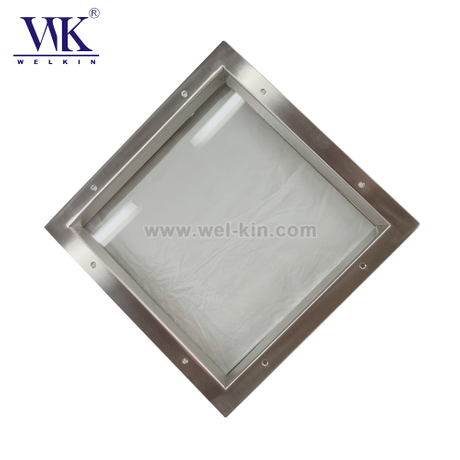 Stainless Steel Architectural Portholes & Porthole Windows Square Frosted Glass on Both Sides, for Doors And Walls